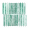 VEELIKE Long Hexagon Peel and Stick Tile Backsplash Green Back