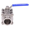 DERNORD 2" Sanitary Ball Valve Fits 2" Tri-Clamp Clover Stainless