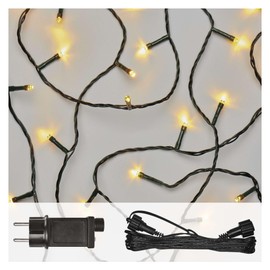 EMOS Connect System Basic Set Standard Christmas Fairy Lights, 10 m Fairy Lights + 5 m Connection Cable + Power Supply with Timer, 100 LEDs, IP44 for Indoor and Outdoor Use, Warm White, 6/18 Hours