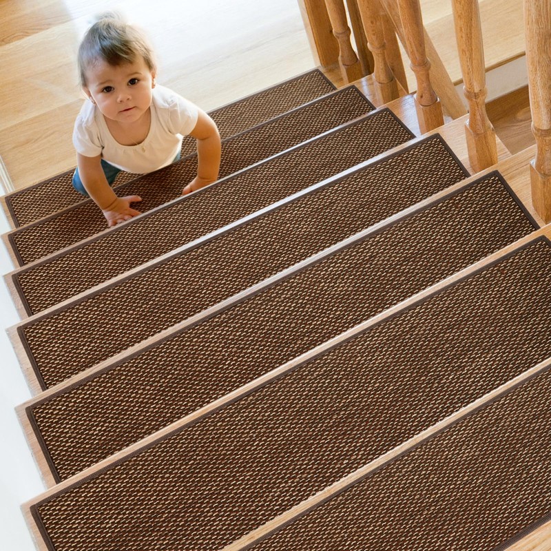 SMILOOL Stair Treads Non Slip for Wooden Steps Indoor 9"