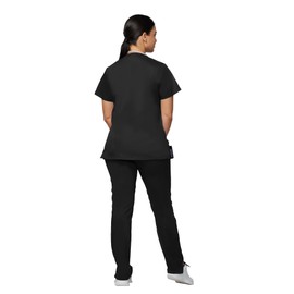 Uniforms World Alyssa Scrubs Set for Women — Classic fit Top & Straight Pants, Elastic Waistband, 7 Pockets, Anti-Wrinkle