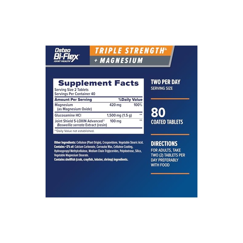 Osteo Bi-Flex Triple Strength Joint Supplement with Glucosamine and Magnesium,