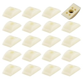 20 Pieces Plastic Half Moon Washer M6 Half Moon Nut Washer Half Moon Nuts Spacer 6mm Hole Dia Half Moon Nuts Washer Spacer for Furniture Connector, Beige