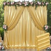 20ft x 10ft Gold Sequin Backdrop Curtain for Parties, Wrinkle