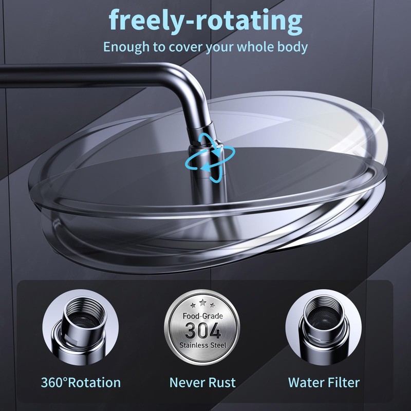 Shower Head Rain Shower 8 Inch Round Rain Shower Head