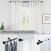 Thestoa Curtain Rods for Windows 32-48 inch, 5/8"Black Curtain Rods