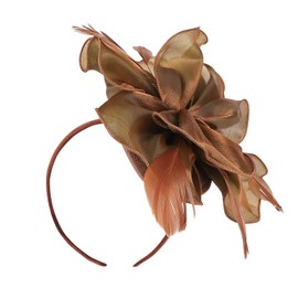 Feather Fascinators for Women and Girls Flower Organza Derby Hat Ascot Hats Elegant Cocktail Tea Party Hat Headwear with Clip & Hairband for Wedding Ladies Day Race Hen Party Church