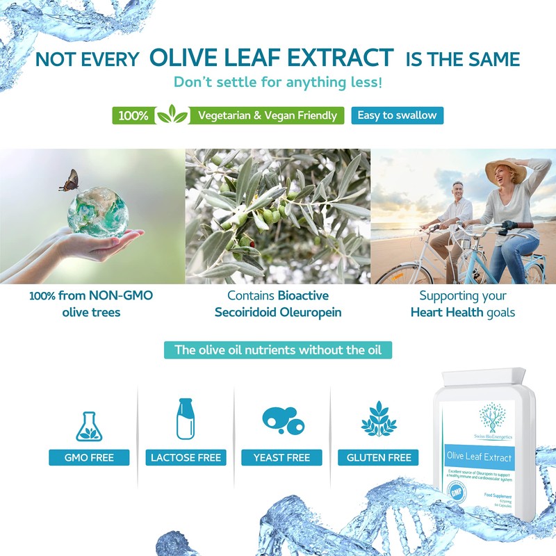 Olive Leaf Extract 6750mg Whole Leaf Equivalent - 60 Capsules