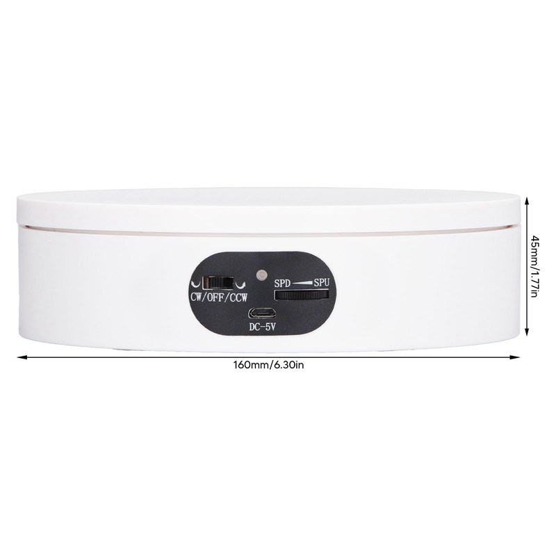 Rotating Display Stand 5.5lb Load Capacity 360 Degree Photography Turntable
