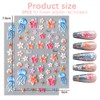 CharmBurst 2 Stück Sommerliche Nagel Sticker mit Blumen, Seesterne, Perlen,