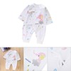 0-3Months Newborn Infant Baby Cartoon Clothes Strap Long Sleeve Cotton