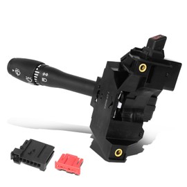 Multifunctional Combination Switch Assembly with Turn Signal, Hazard Lamp, Wiper Washer, Headlight Dimmer Compatible with 2003-2007 Ford Crown Victoria Lincoln Town Car 03-07, Driver Left Side, Black