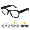 QZTELECTRONIC Smart Bone Conduction Glasses Bluetooth with Open-Ear Headphones, Photochromic