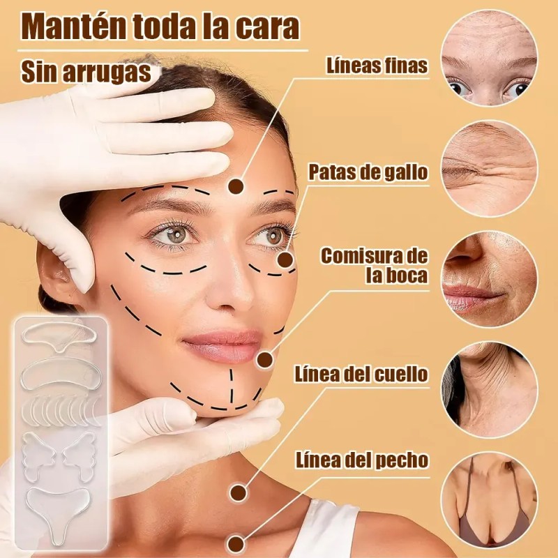 Parches Antiarrugas De Silicona Grado Médico Skin Lift