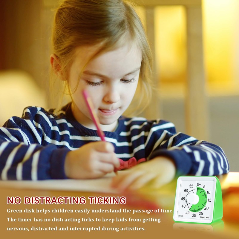 TimeLumi 60-Minute Visual Timer for Kids, Time Management Tool Study