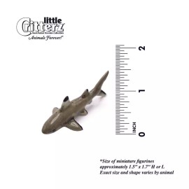 Little Critterz Black - Tip Shark "Guardian" - Miniature Porcelain Figurine
