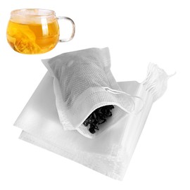 600Pcs Tea Filter Bags,9 x 7 cm Reusable Tea Filter Bags with Drawstring, Tea Bag Empty, Reusable Teabag, Teafilter, for Loose Tea Infuser for Loose Tea, Coffee & Spices