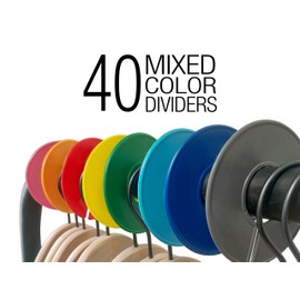 Colorful Round Clothing Size Dividers for Home Closets or Clothing Stores, 8 Mixed Colors - Blank