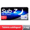 Sub Z Inductor del Sueño, 3 mg, 30 Cuenta