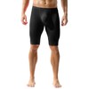 YOOBNG Men's Compression Shorts Middle Tight Pants Activewear Leggings Soft