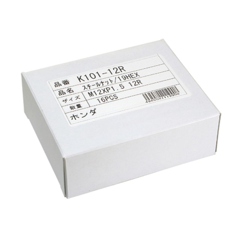 KYO-EI(協永産業) Lug Nut 12R球面座(M12×P1.5) ホンダ純正ホイール専用ナット 19HEX 16個入りパッケージ K101-12R-16P