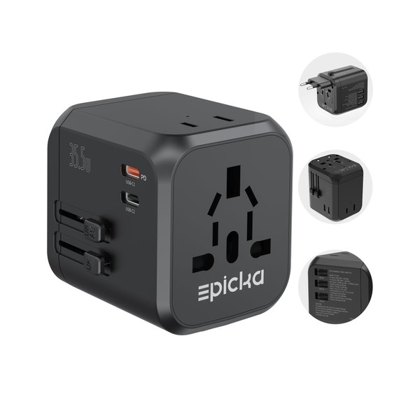 EPICKA EPICKA Universal Travel Adapter, International Plug Adapter with Dual