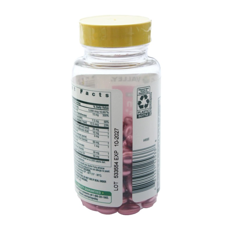 3-PK SPRING VALLEY Hair Skin & Nails 5000 Mcg Biotin