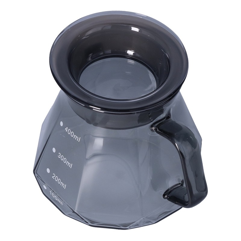 Coffee Kettle Heat Resistant Coffee Sharing Pot Transparent Black Glass