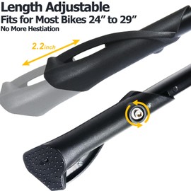 TOPCABIN Bike Kickstand Enhanced,Rear Side/Center Mount,Aluminum Alloy Bicycle Kick Stand Adjustable Kickstand for adult bike 700C 24" 26" 28" 29 inch Mountain Road bike(Black Center 24"-29" Bike)