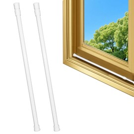 Murtenze 2 Pack Window Security Bar, Adjustable Sliding Glass Door Lock Safety Bars, Extendable Tension Rods Window Lock for Children Home (15.7"-27.5")