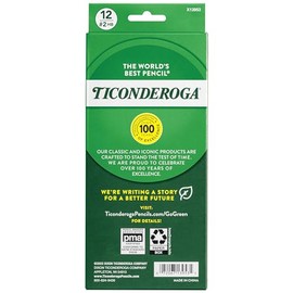 Lápiz de madera Dixon Ticonderoga #2, Negro