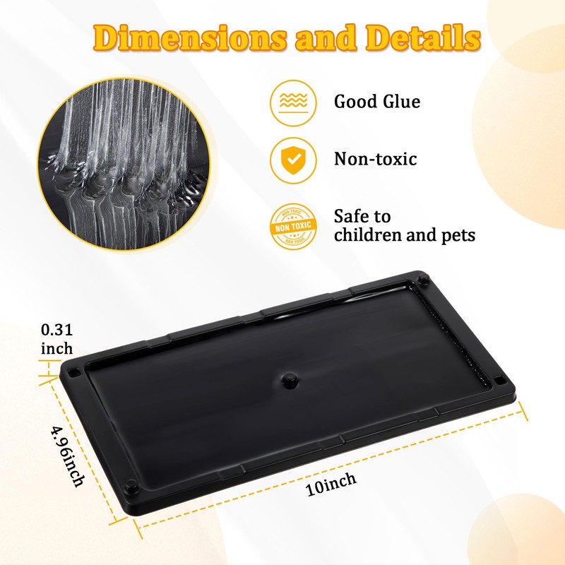Qualirey 24 Pack Glue Traps for Rats and Snakes, Larger