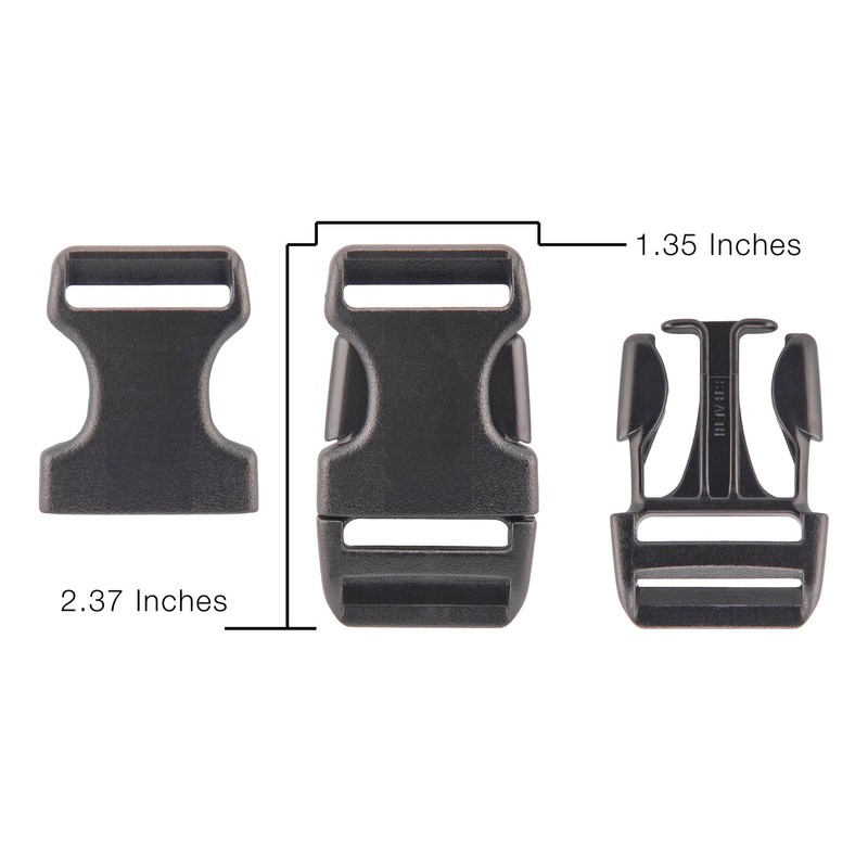 10 - 1" Duraflex Stealth Plastic Buckles