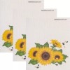 SwedeDishcloths Golden Sunflower Set of 3 Swedish Dishcloths
