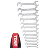 TONE DSTO1200P Thin Spanner Set (with Holder), Red/Black, 12 Pieces