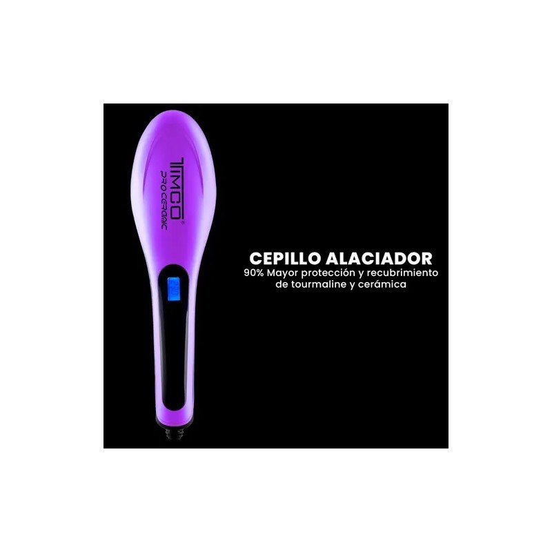 Cepillo Alaciador Ceramica Timco Electrico Cabello Ce-002m