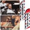 SmoothNovelty 2 Pcs Barber Flag for Outside Barbershop Themed Swooper