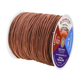 Mandala Crafts Strings Lift Cords - Roman Shades Cord Oak 2mm Nylon Cord - 109 Yds Braided Nylon String
