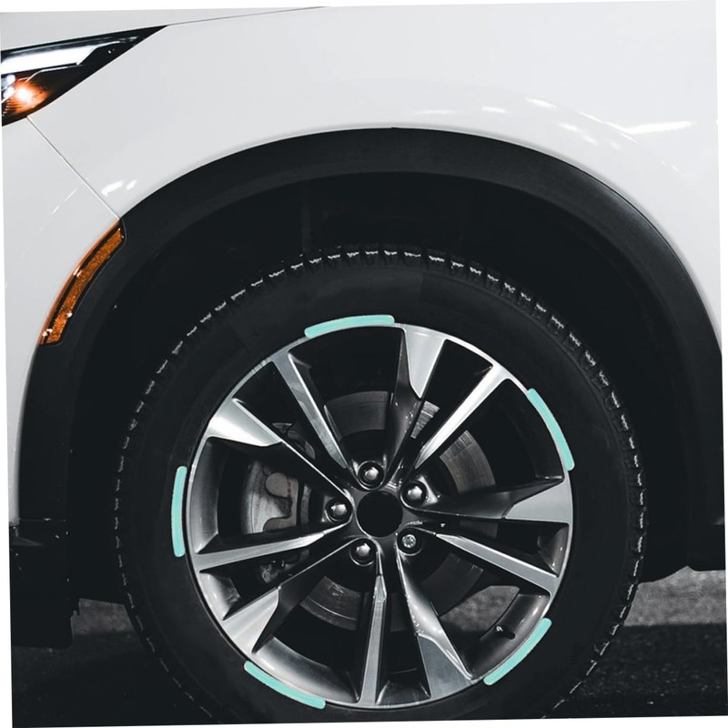 FELTECHELECTR 40pcs Reflective Wheel Stickers Durable Night Visibility Rim Decals