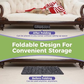 Aswalling Pressure Point Foot Mat, Foldable Acupressure Massager Pad, Helps for Relieve Leg Fatigue in Office Environments