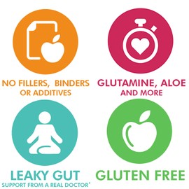 Doctor Danielle Gut Assist - Leaky Gut Repair Supplement Powder - Glutamine, Arabinogalactan, Licorice Root - Supports IBS, Heartburn, Bloating, Gas, Constipation, SIBO from