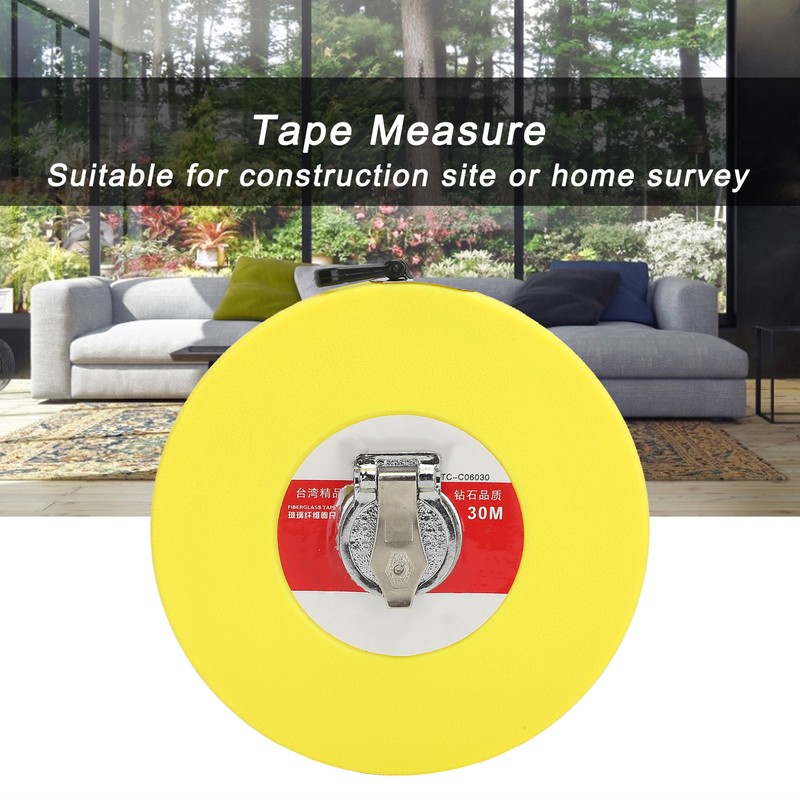Tape Measure Glass Fiber Flexible Ruler Disc Shape Industrial Measuring