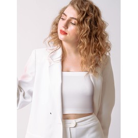 brasier bandeau sin tirantes, sin relleno, elástico, sin mangas, sin tirantes, para mujeres y niñas, Negro, Blanco, Beige, M