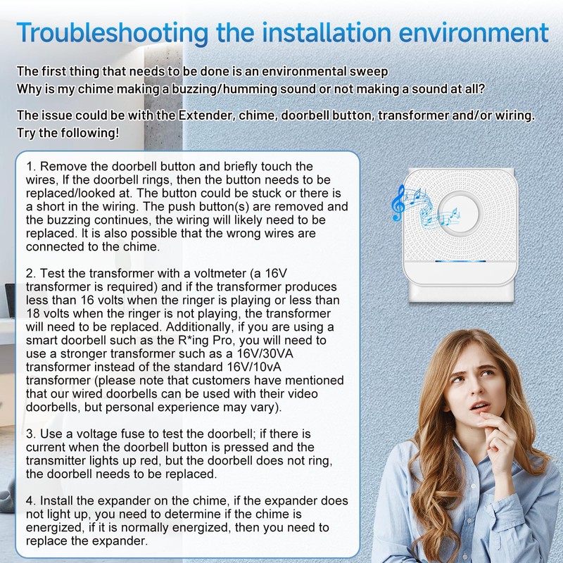 BITIWEND Wireless Signal Forwarding for Intercom Doorbell and Chime Wireless