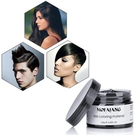 Temporary Hair Wax Color,Natural Hairstyle Wax for Men and Women Party Cosplay,Temporary Hair Color Dye for Girls Kids (Black)