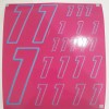 Unbranded Plum w light blue #1's Racing Numbers Vinyl Decal