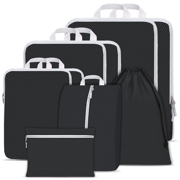 Compression Packing Cubes for Travel,Waterproof Packing Compression Cubes for Travel