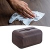 Tissue Box Cover Wood Grain Easy Refill Rectangular Stylish Elegant