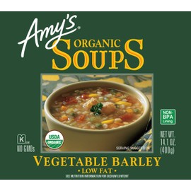 Amy's Organic Vegetable Barley Soup, Low Fat, Vegan, 14.1-Ounce