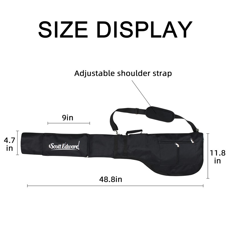 Portable Sunday Pencil Bag, Foldable Golf Club Carry Bag, Waterproof
